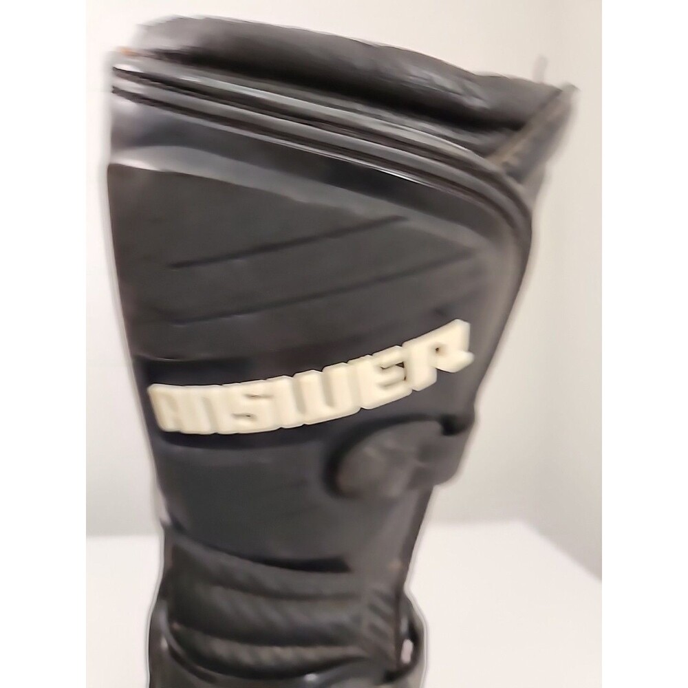 Answer Boys Racing Youth Boots Size 3 Show Lots Of Wear Please See Pictures - Picture 11 of 12